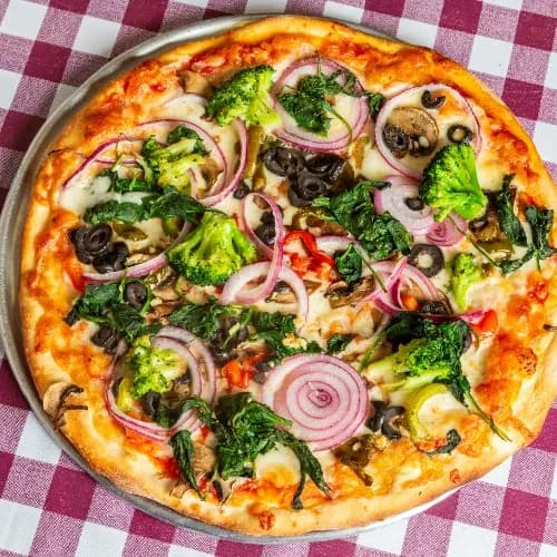 A veggie lovers pizza