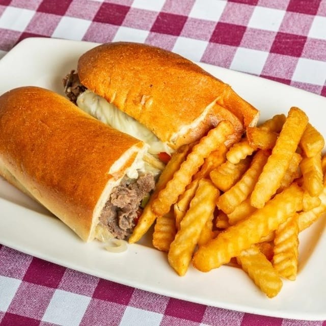 Chicken Philly Sub & Fries.