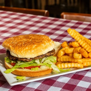 Burger with French Fries