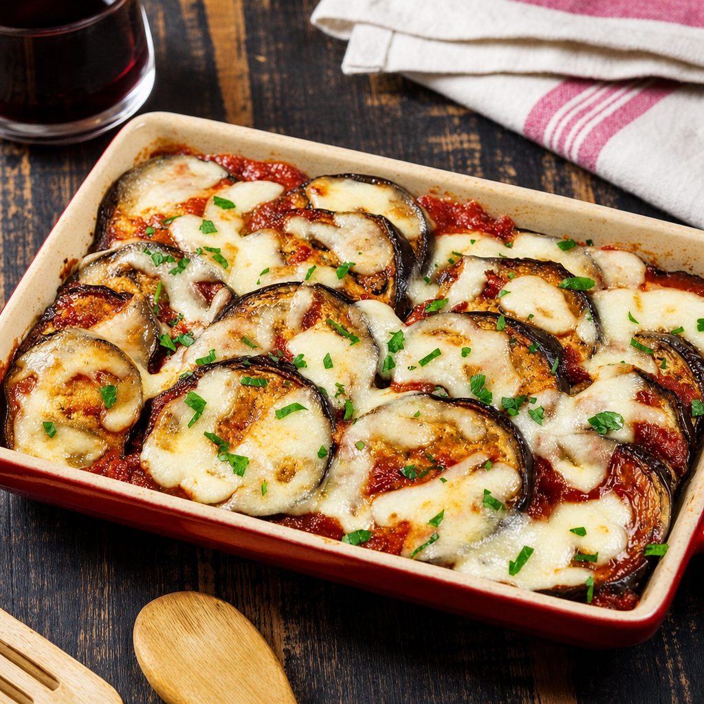Eggplant Parmigiana.