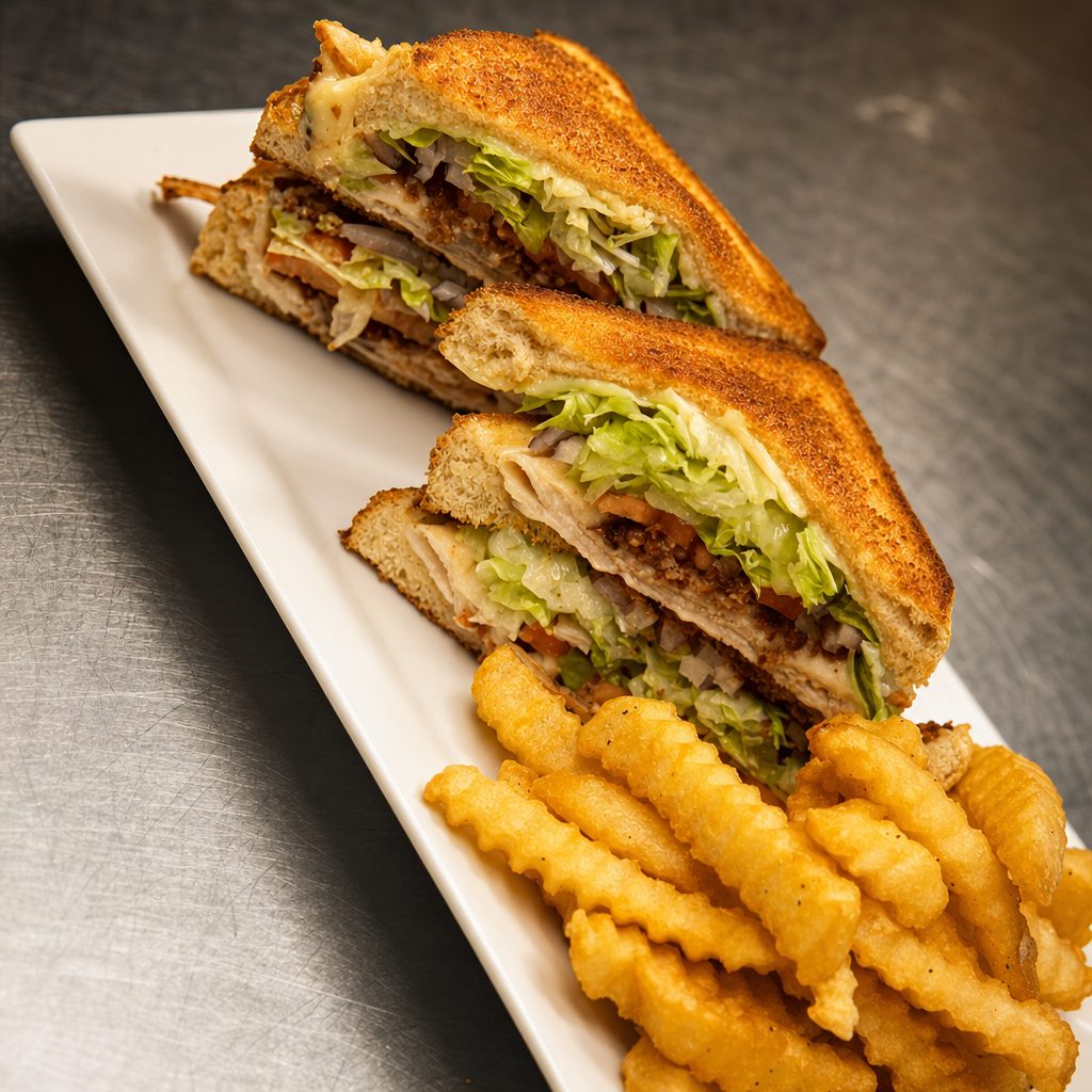 Turkey Club & French Fries.