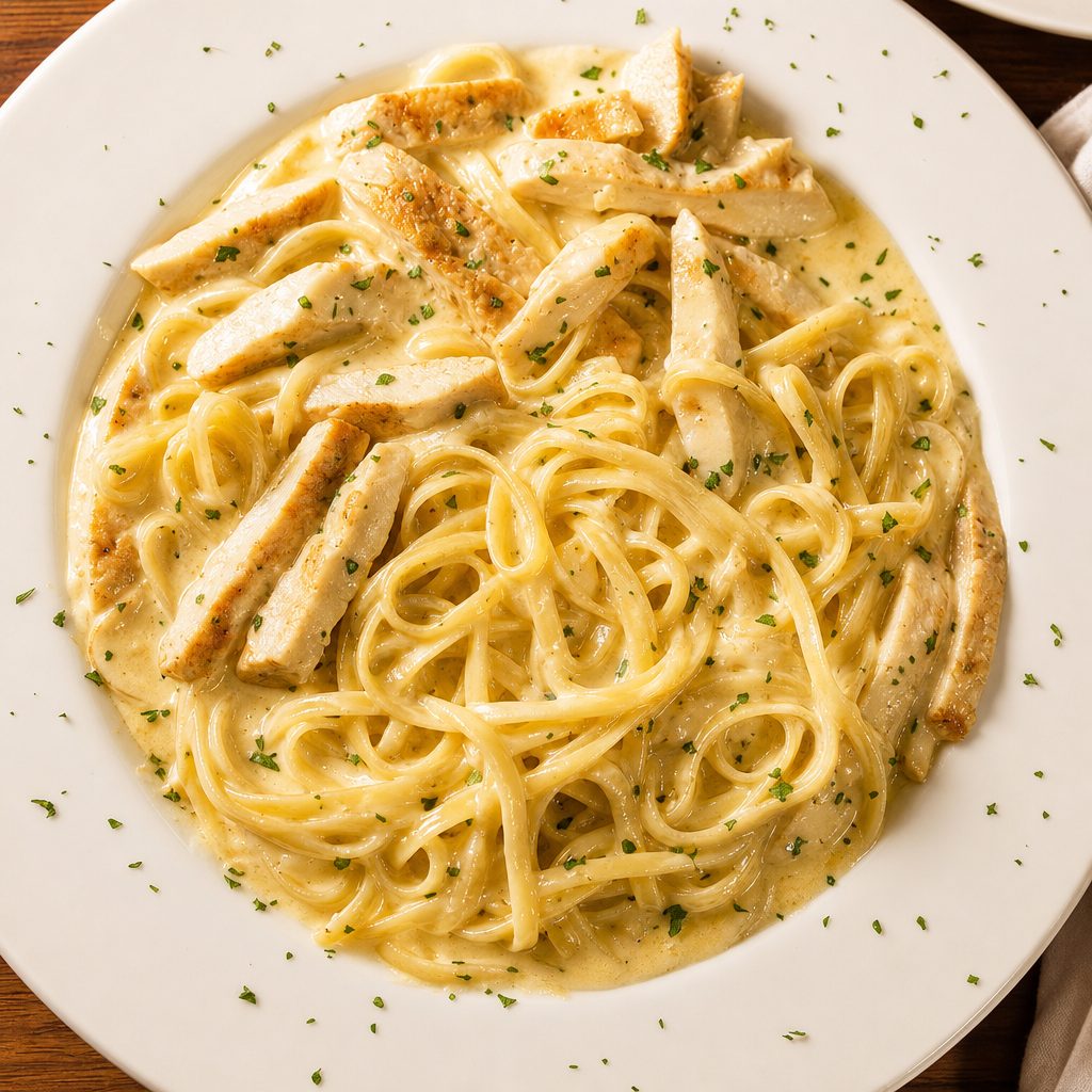 Alfredo Sauce Pasta.