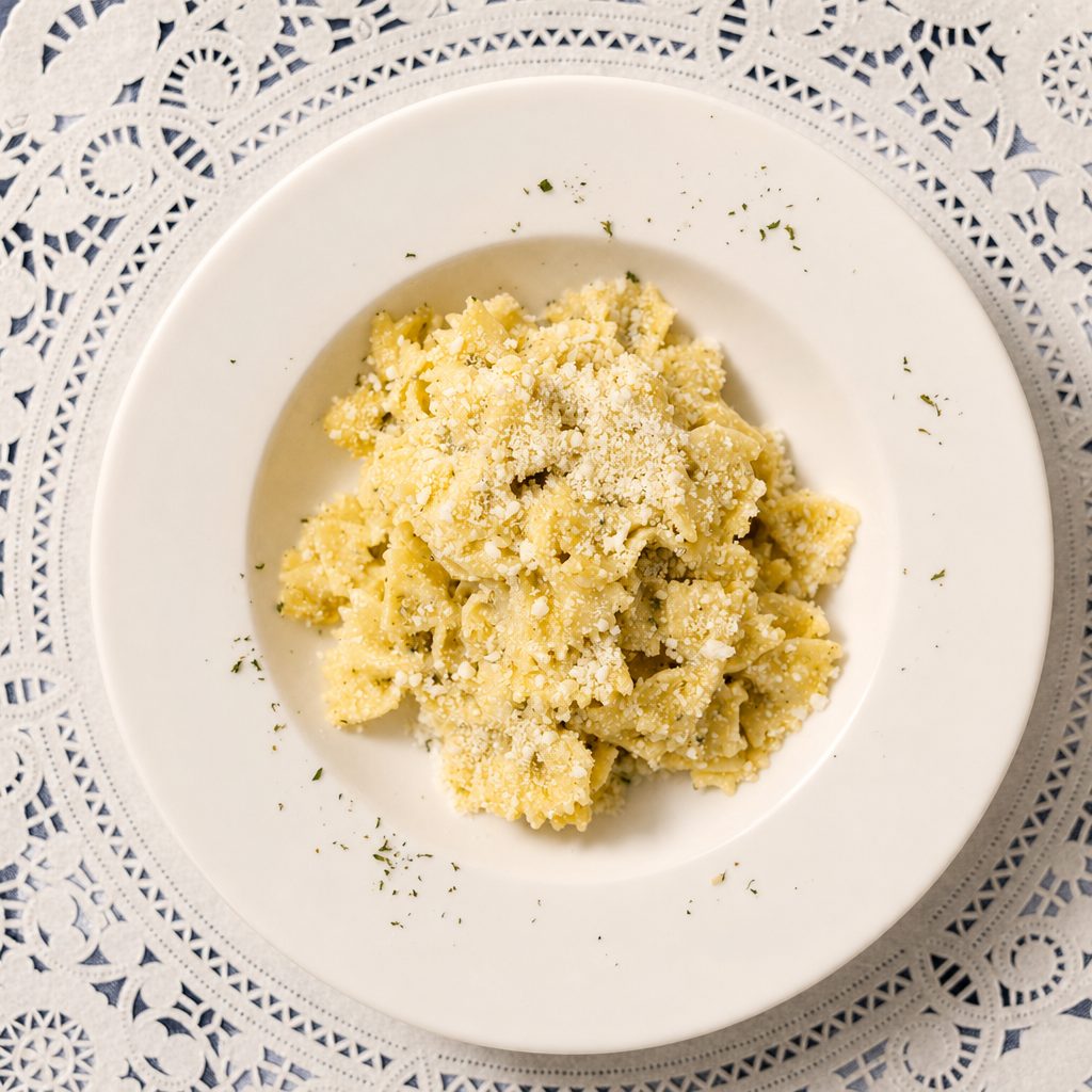 Side Bowtie Pesto Salad.