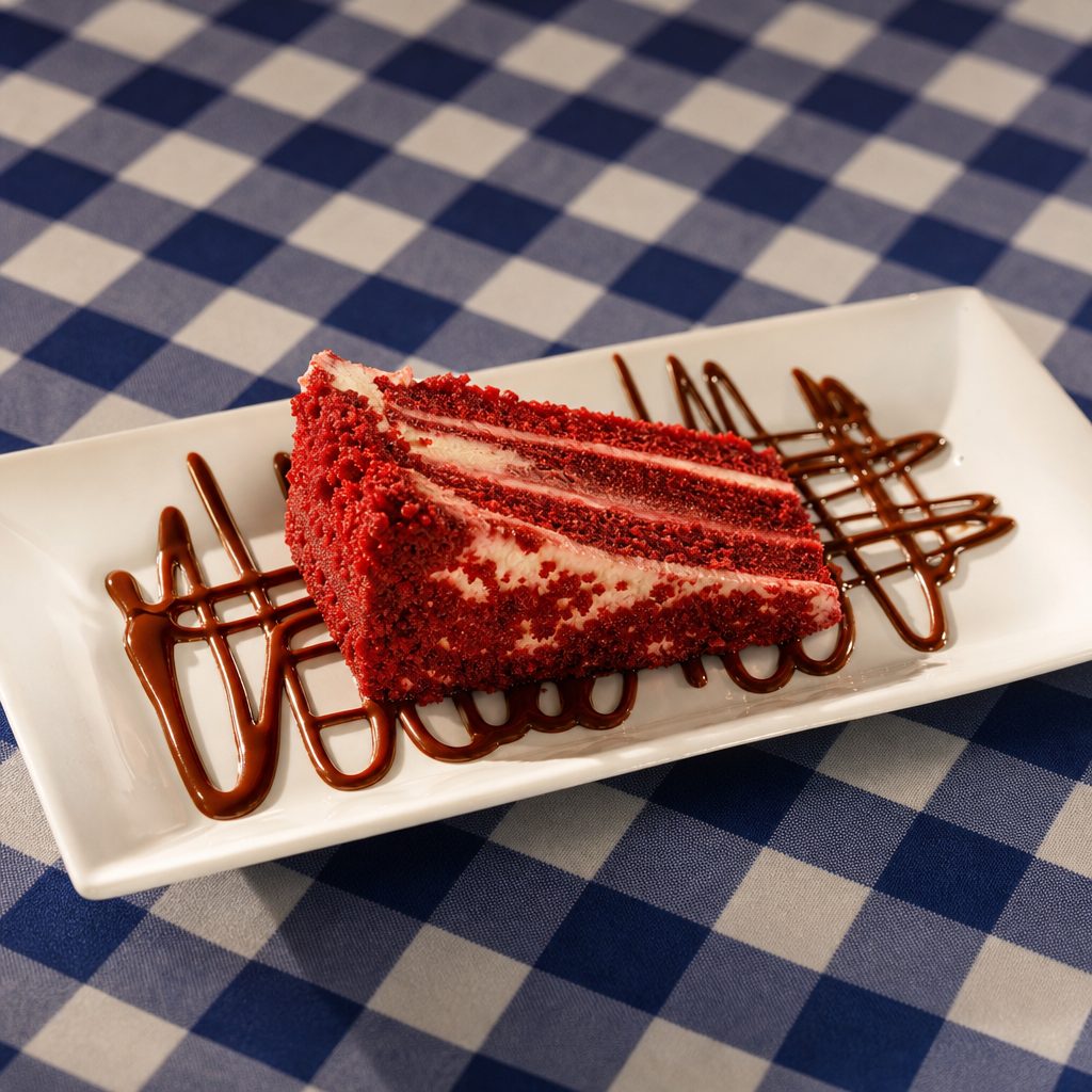 Red Velvet Cake Slice.