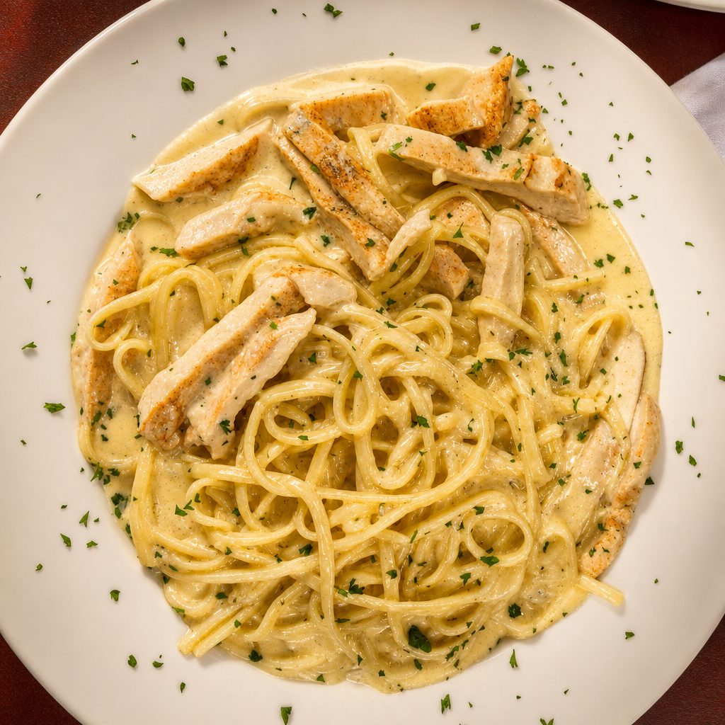 Alfredo Sauce Pasta.