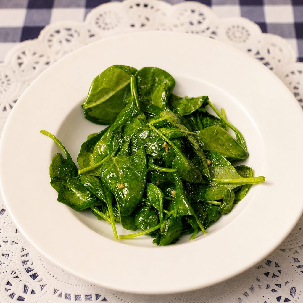 Sautéed Spinach.